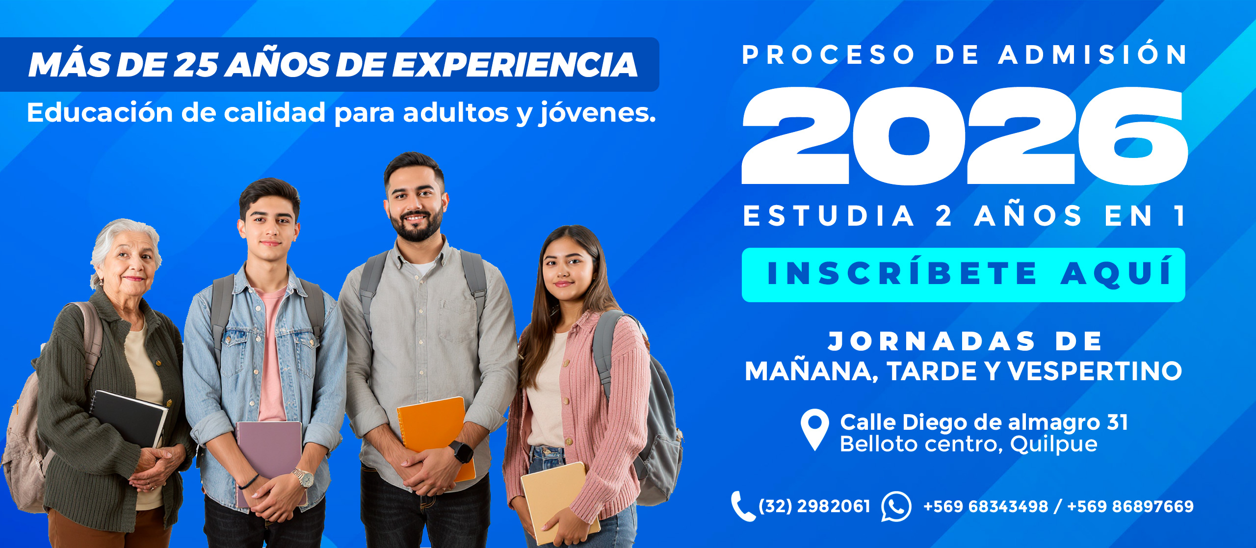 Admisión 2025 en Instituto Mercedes Lemus Zamora, educación para adultos en Quilpué