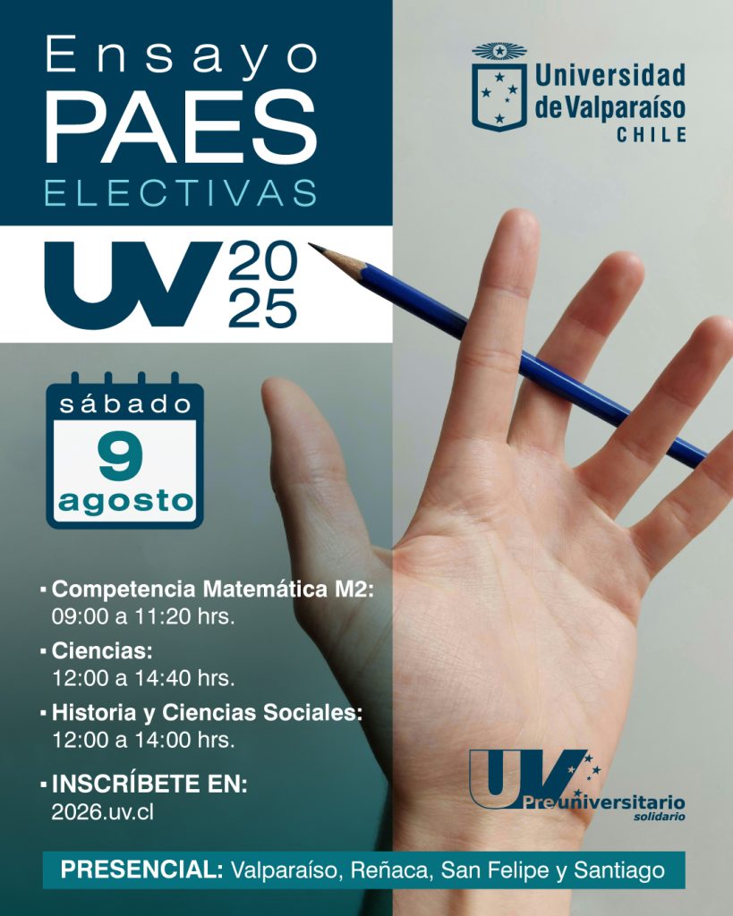 Grupo de estudiantes adultos del Instituto MLZ Quilpué participando en un ensayo PAES 2025 organizado por la Universidad de Valparaíso