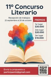 Afiche del Concurso Literario “Tus emociones MLZ” 2025 en el Instituto Mercedes Lemus Zamora, educación media 2x1 para adultos en Quilpué